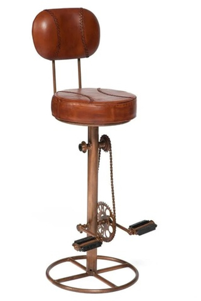 Стул барный Secret De Maison BILL (mod. 14525) металл/кожа буйвола, 115х42х49см