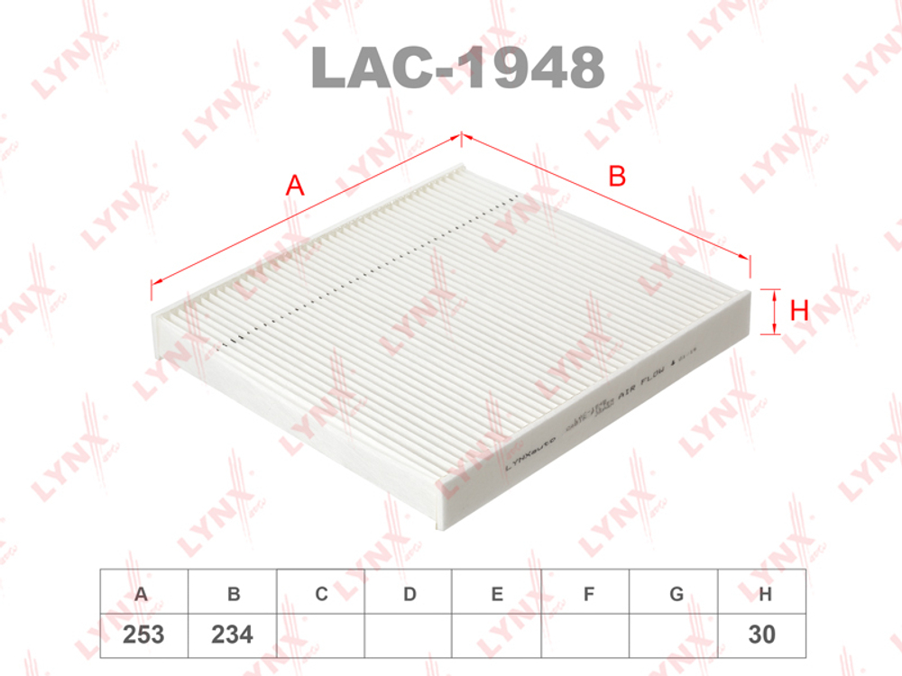 LAC-1948     LYNX     Фильтр салонный
