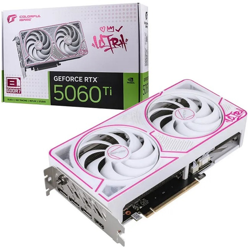 Видеокарта Colorful GeForce RTX 5060 Ti Ultra W DUO OC 8GB-V 8GB (RTX 5060 Ti ULTRA W DUO OC 8GB-V)