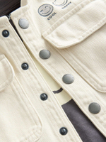 Куртка джинсовая с капюшоном и футболка в комплекте для мальчика Next AH3-452, Молочный, Серый