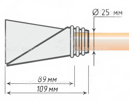 Наконечники для кованых карнизов d25 мм Дункан, цвет антик
