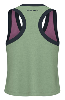 Топ теннисный Head Play Crop Top - cyclame/celery green