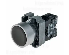 Кнопка плоская, черная, 1NO, металл MTB2-BAZ112 арт.: 54244