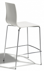 Стул полубарный пластиковый Scab Design Alice Barstool, хром, лен