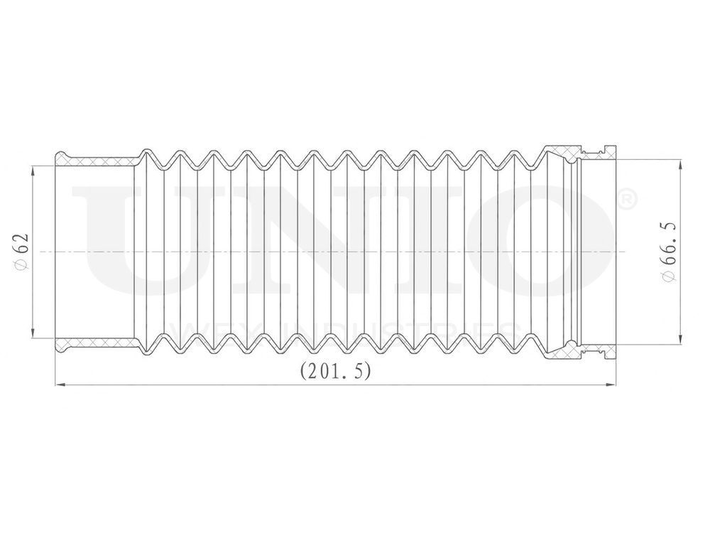 Пыльник заднего амортизатора UNIO DUC-10008