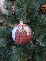 Шар стеклянный "Спас на крови",  ручная роспись