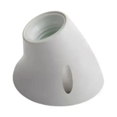 Патрон-стойка для лампы, Е27, наклонный, цвет белый