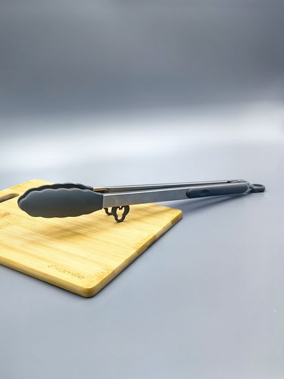 Щипцы силиконовые 35,5 см Kamille КМ 7513 с ручками из нержавеющей стали