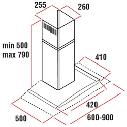 Встраиваемая вытяжка DeLonghi KT-F60 WH