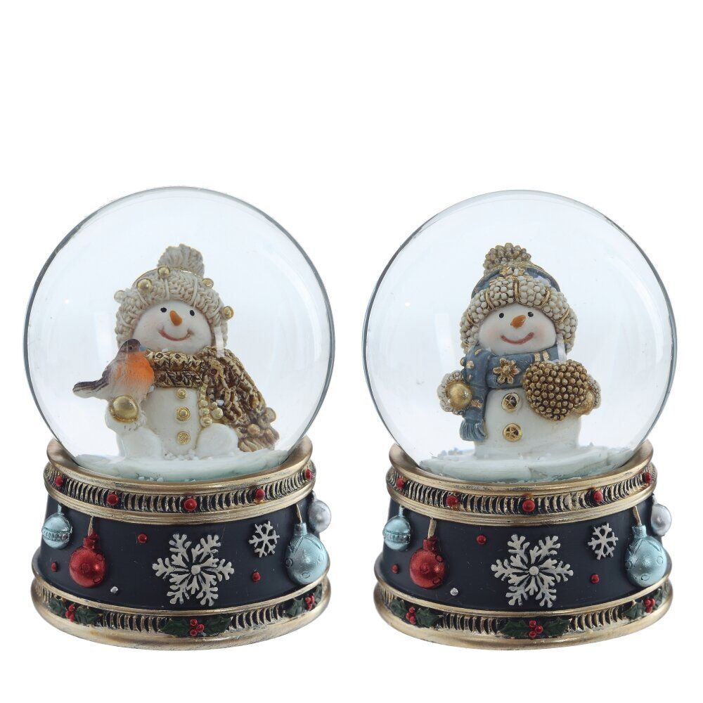 GAEM Фигурка декоративная "Снеговик" в стекл шаре, D 6.5 см, L6,5 W6,5 H8,5 см, 2в.