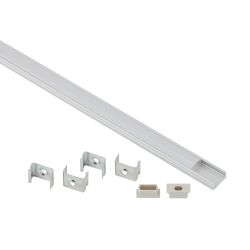 Комплект с накладным анодированным профилем ЭРА 1506 15х6мм 2м CAB262 | Профили для светодиодных лент