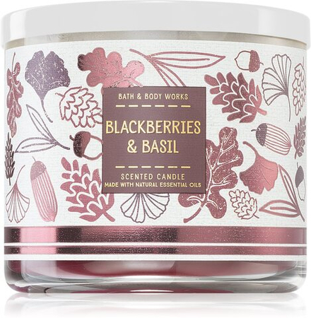 Bath & Body Works Blackberries & Basil - ароматическая свеча /   411  g  / GTIN 667555189538