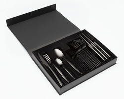 Набор BALI black 62-63 столовые приборы Belo Inox Черный