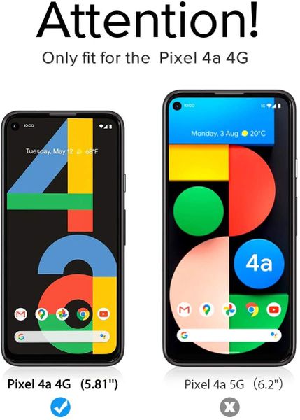 Защитное стекло 2.5d для Google Pixel 4a (Black / Черное)