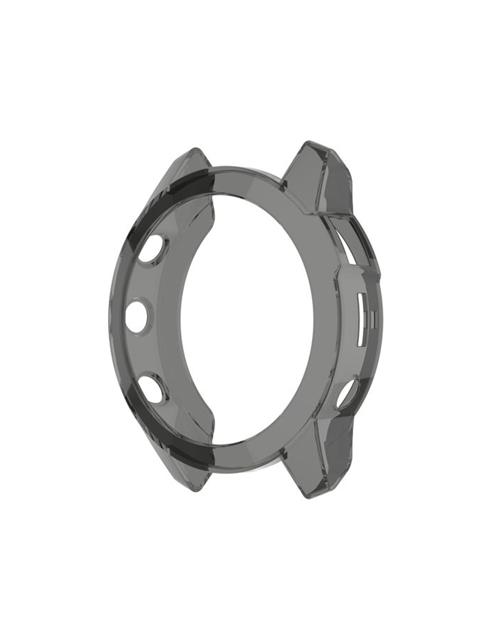 Защитный бампер чехол для часов Garmin Fenix 7, Epix Gen 2 47 mm материал TPU (Черный прозрачный)