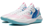 Li Ning Sonic 9 Team Cotton Candy Textile, Synthetic Leather Cushioning Breathable Rebound Low top Basketball Shoes