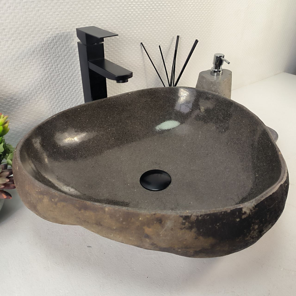Раковина из речного камня RS-65257 48*44*15 0861