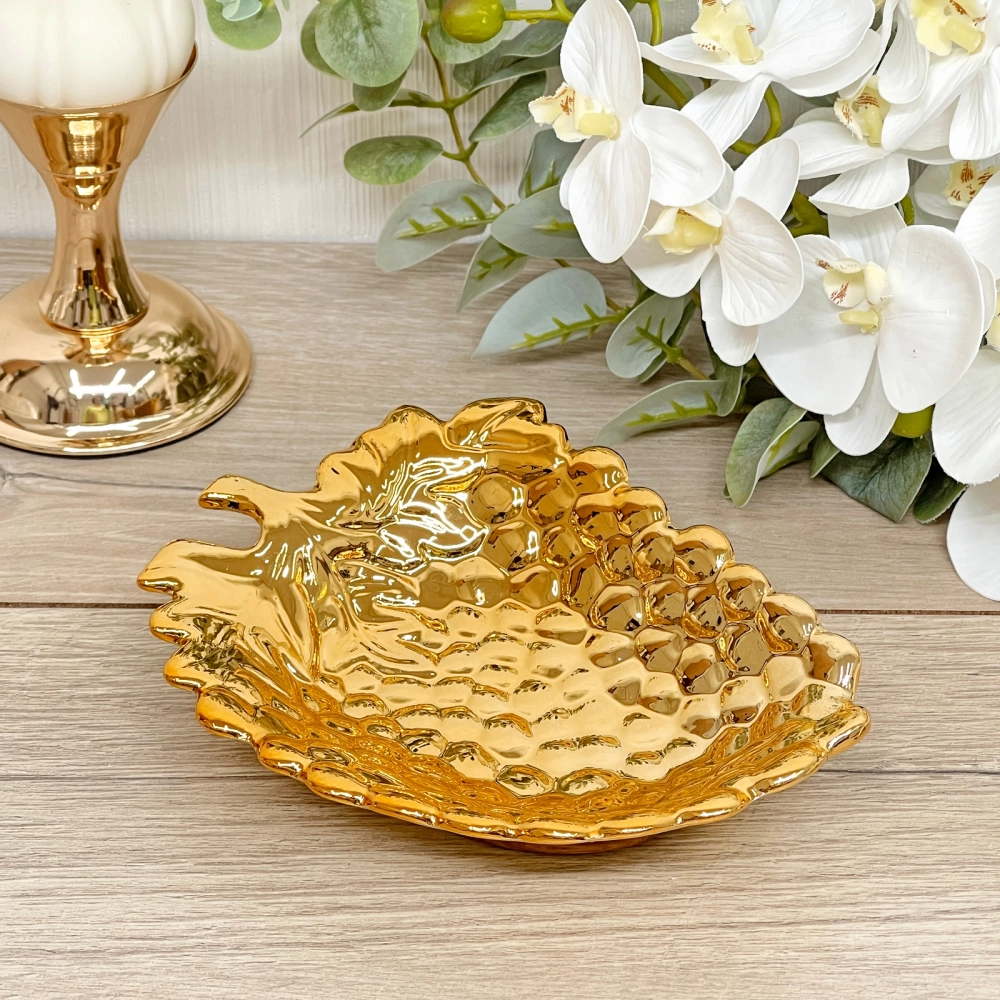 Подставка керамическая «GOLD Podarok», лоза, цвет золото, 18*13см (упаковка индив. пленка)