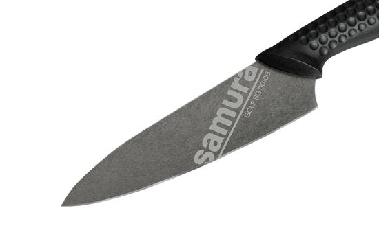 Нож кухонный Samura GOLF Stonewash овощной 98 мм, SG-0010B/K
