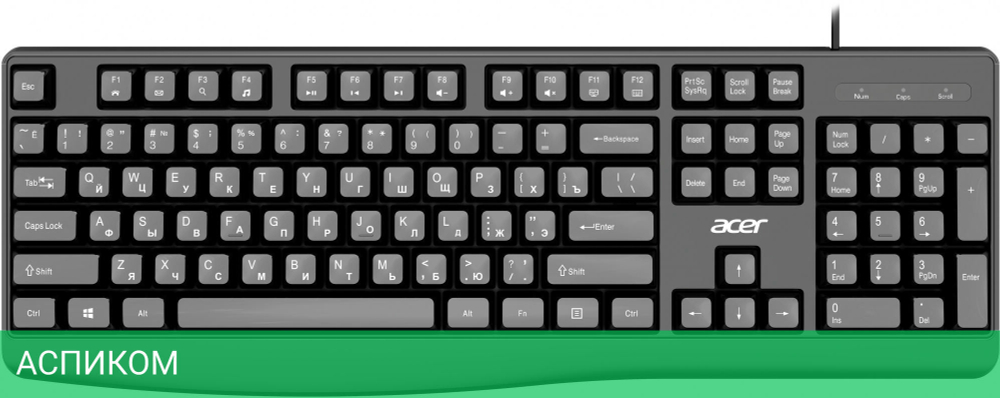 Клавиатура Acer OKW301 черный (ZL.KBDCC.01A)
