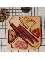 Деревянная менажница для подачи блюд из кедра