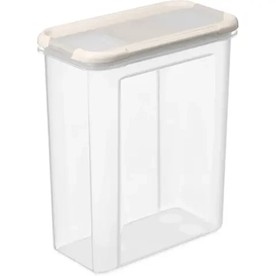 Емкость для сыпучих продуктов «Modena» прямоугольная 1,5л с дозатором (светло-бежевый) 221112125/01