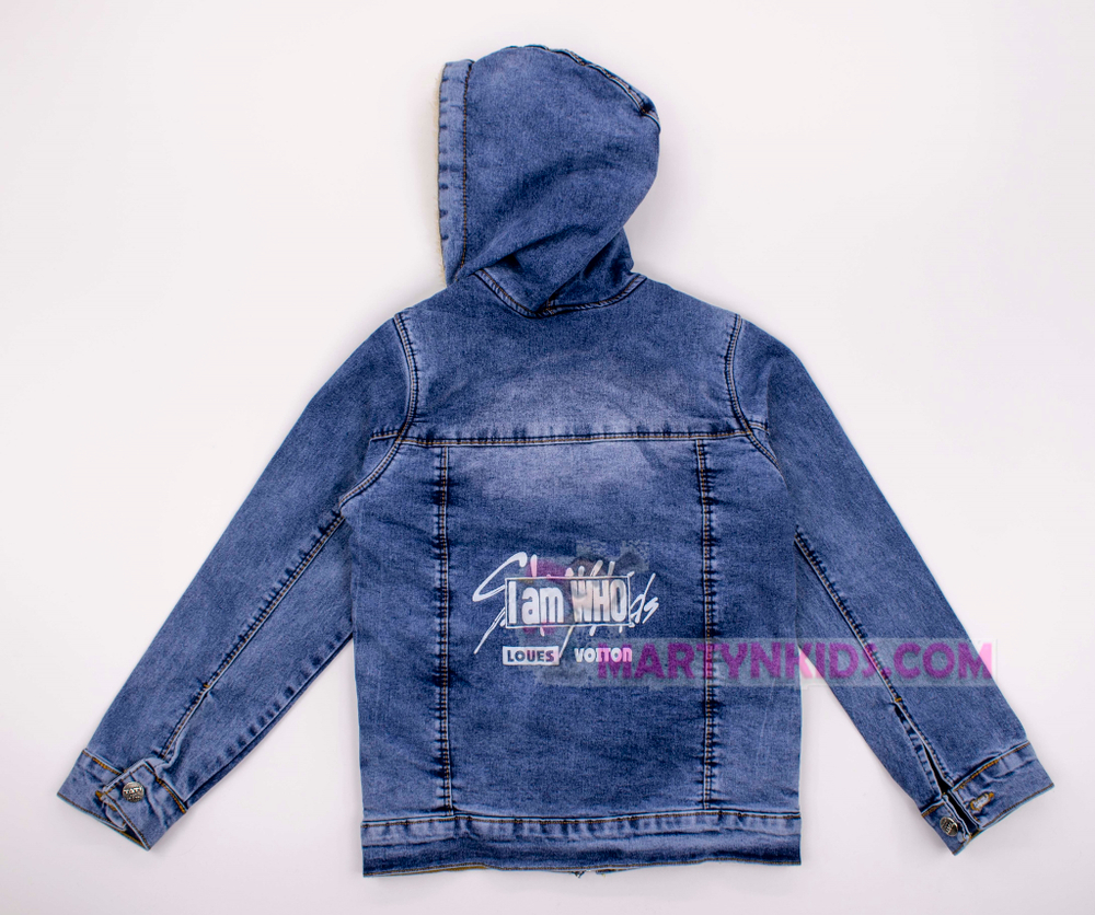 куртка джинсовая  утепленная Герб лев 3762