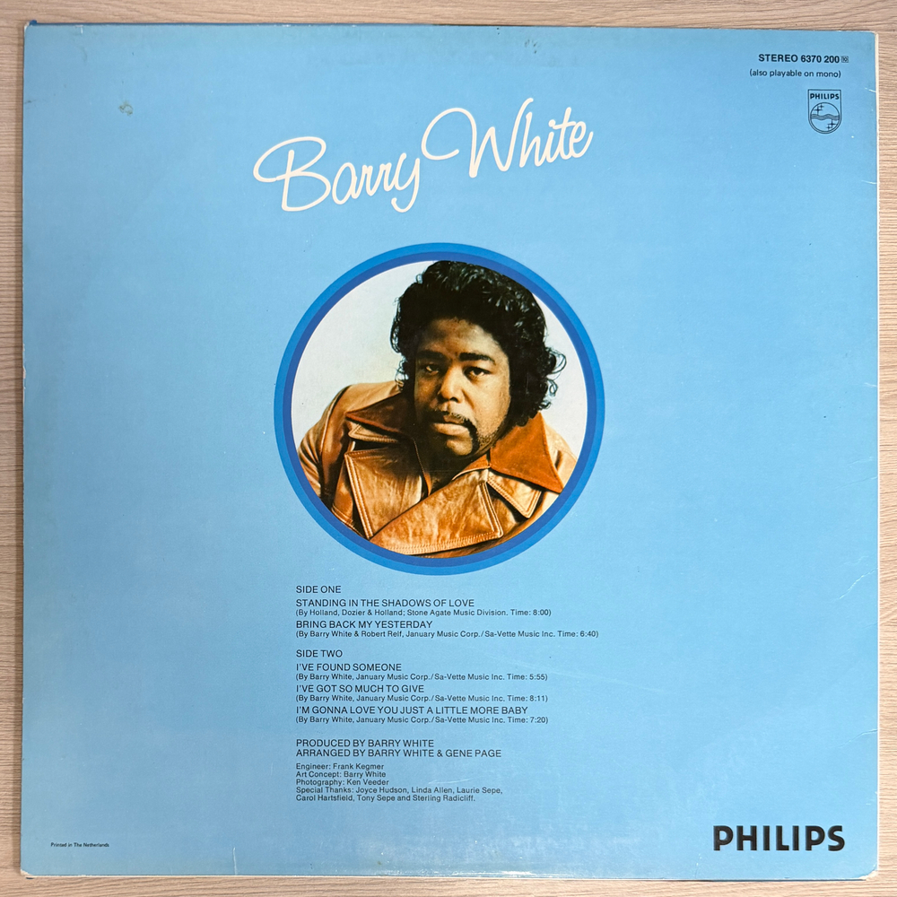 Barry White ‎– I've Got So Much To Give (Голландия 1973г.)Т
