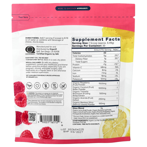 Organifi, Glow, 194,7 г (6,87 унции)