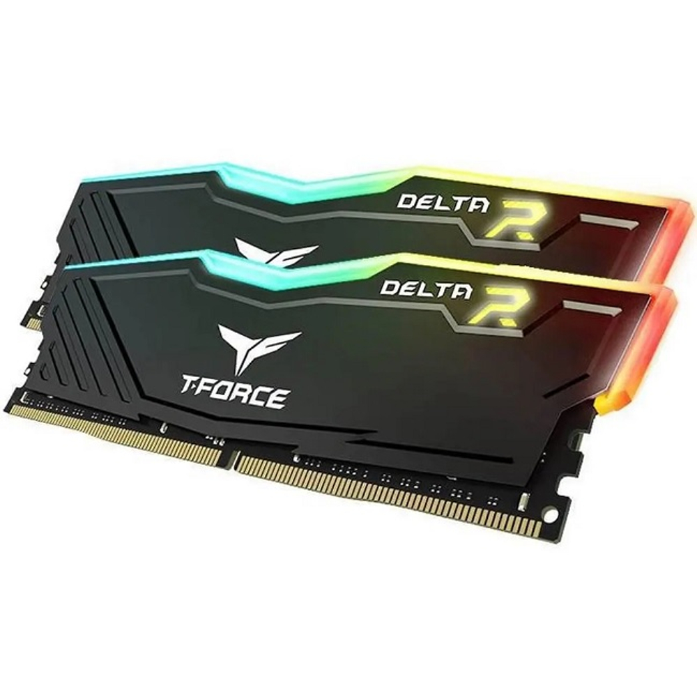 Модуль памяти DIMM DDR5 32Gb, 7800Mhz, 2x16Gb, Team Group T-FORCE Delta RGB Black (FF3D532G7800HC38DDC01)