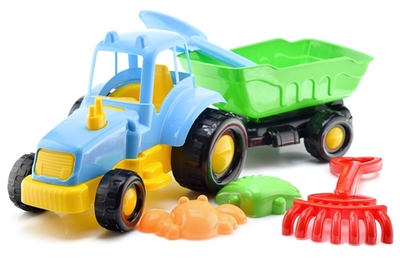 Трактор пластмассовый с прицепом 42см. BTG-106 (42х14х16см)