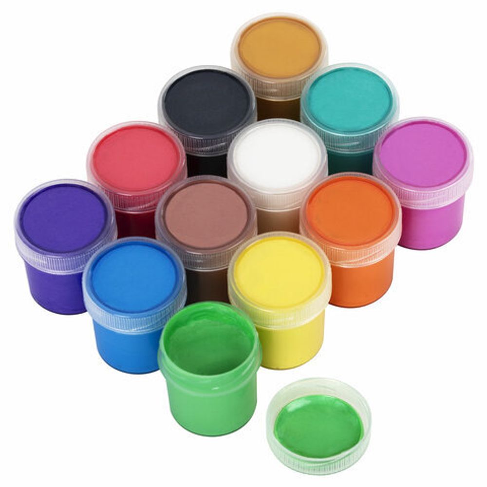 Краски акриловые ПЕРЛАМУТРОВЫЕ для рисования и творчества 12 цветов по 20 мл, BRAUBERG HOBBY, 192436