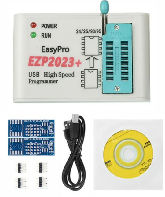 Универсальный USB программатор EZP2023 для EEPROM и SPI FLASH 24, 25 и 93 серий с 2 адаптерами