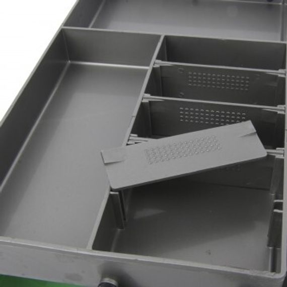 Ящик рыболова Helios двухполочный зеленый