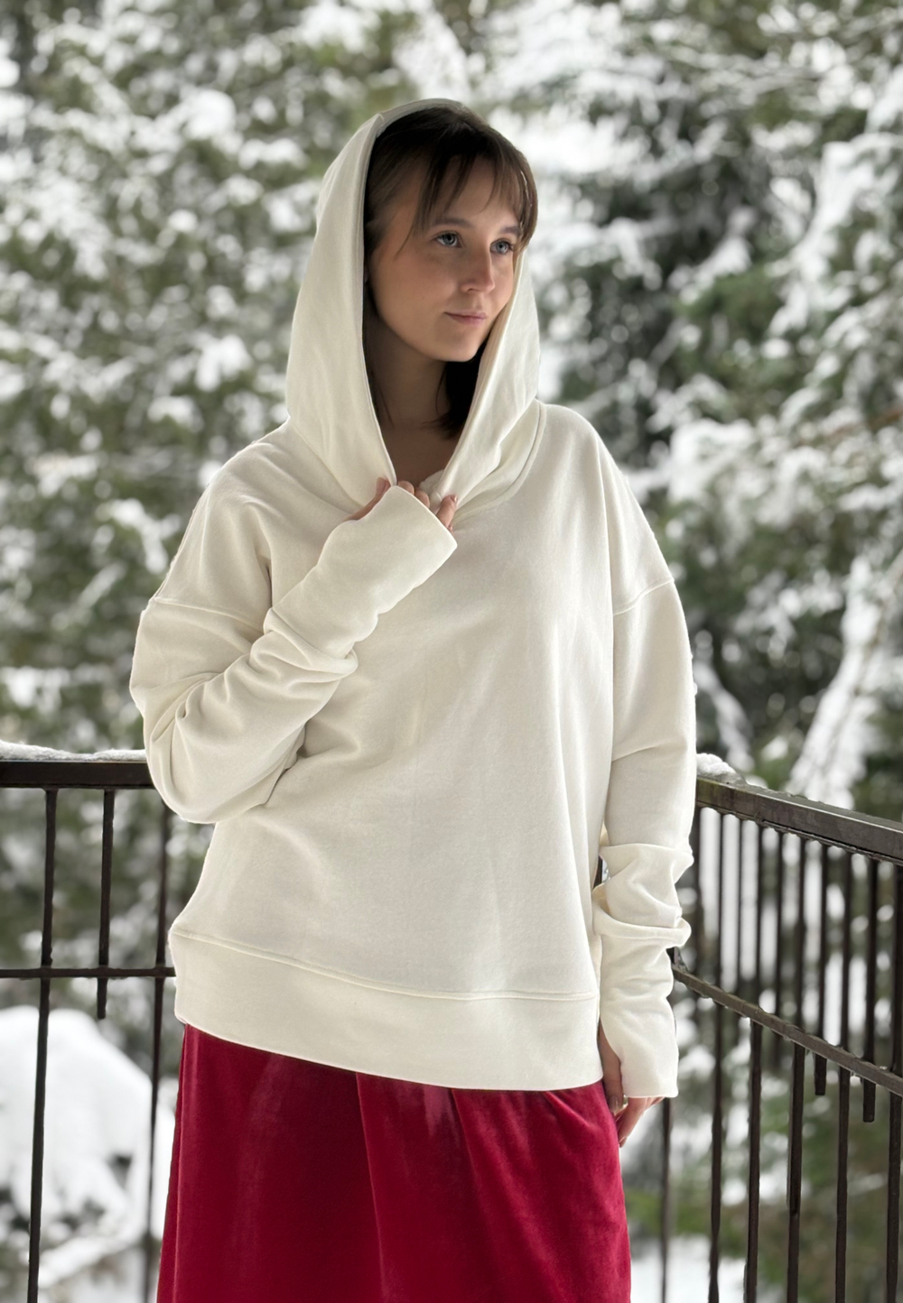 Худи /айвори / унисекс / петля