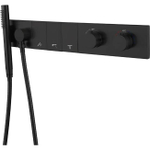 Встраиваемый смеситель для душа и ванны Boheme ZODIAC TERMO 133-SYS-B с ручным душем, Black