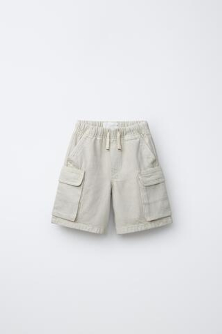 ZARA ШОРТЫ КАРГО, ПЕСОЧНЫЙ