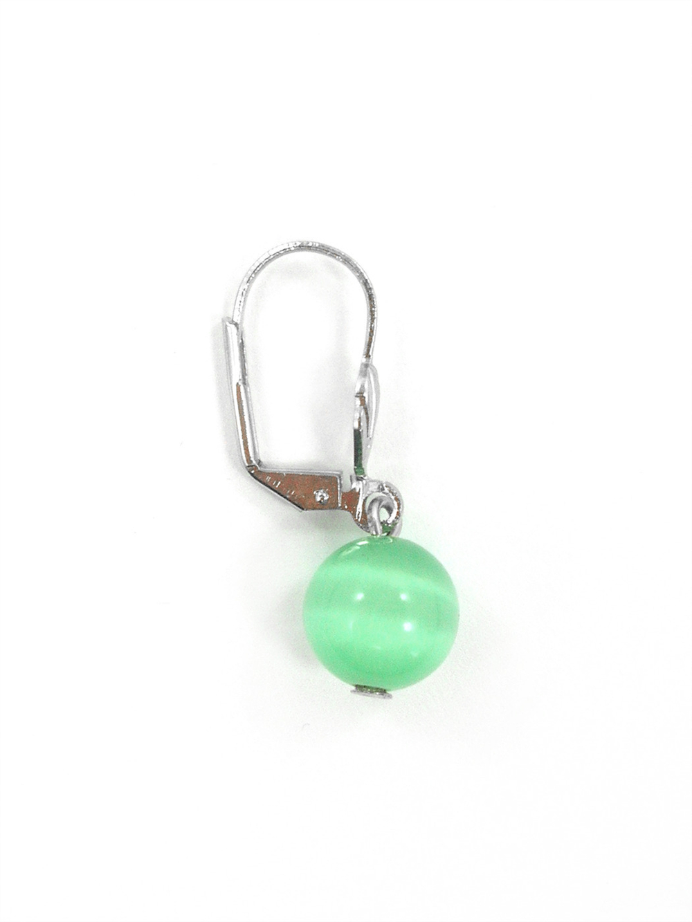 Серьги из кошачьего глаза kgse001-zel10