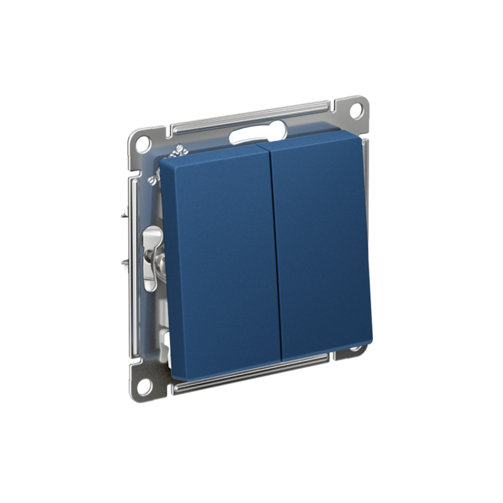 Выключатель 2-кл. AtlasDesign (сх. 5) 10AX механизм аквамарин SE ATN001151