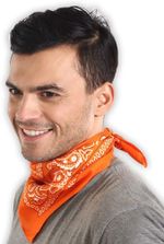 Оранжевая бандана на шею фото