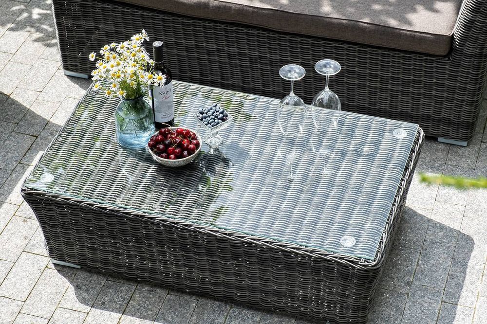 "Капучино Cингл" лаунж-зона из искусственного ротанга, цвет графит