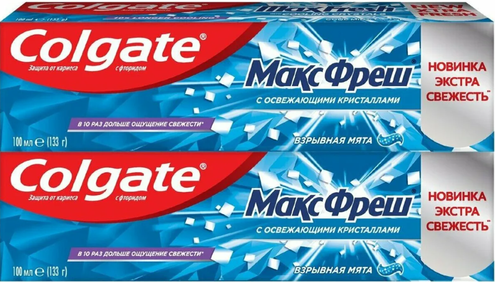 Зубная паста Colgate Макс Фреш "Нежная мята" с освежающими кристаллами, 100мл