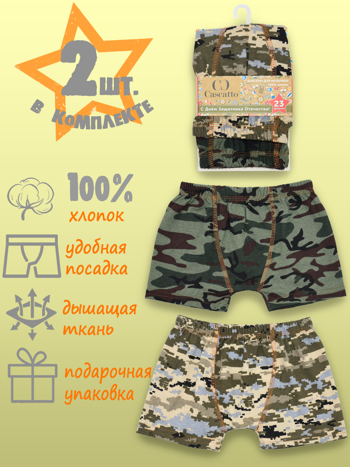 Трусы для мальчика боксеры набор (2шт.в уп.)