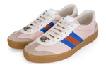 GUCCI Gucci G74 Web leather casual German training fashion Sneakers Women's Pink Blue