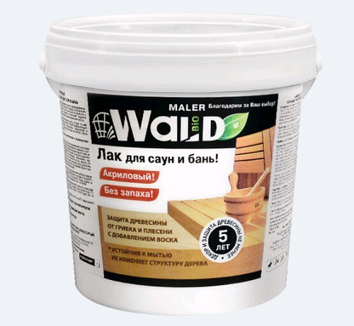 Лак акриловый д/бань и саун  WALD  1л   РАДУГА