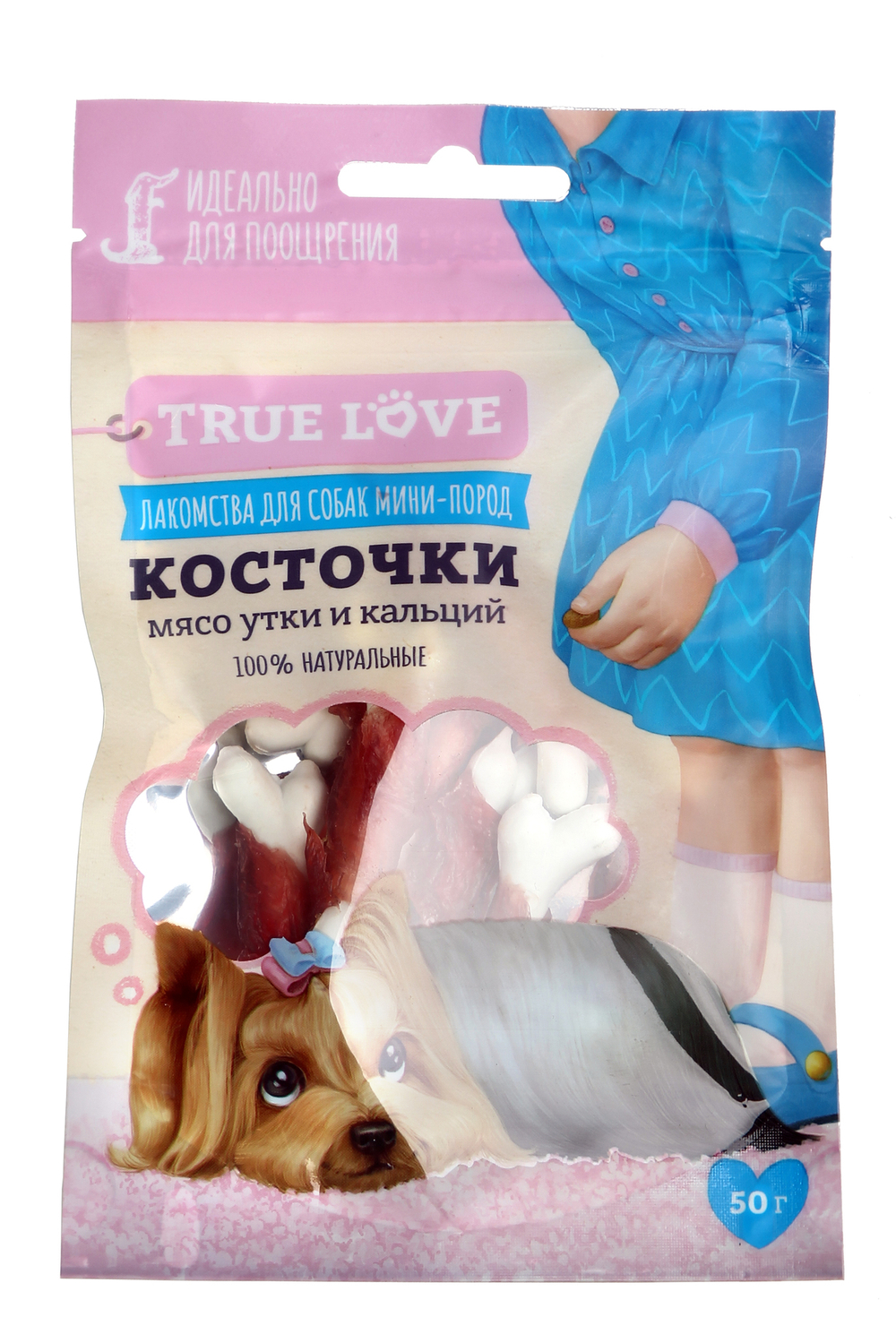 TRUE LOVE : КОСТОЧКИ мясо утки и кальций 50 гр