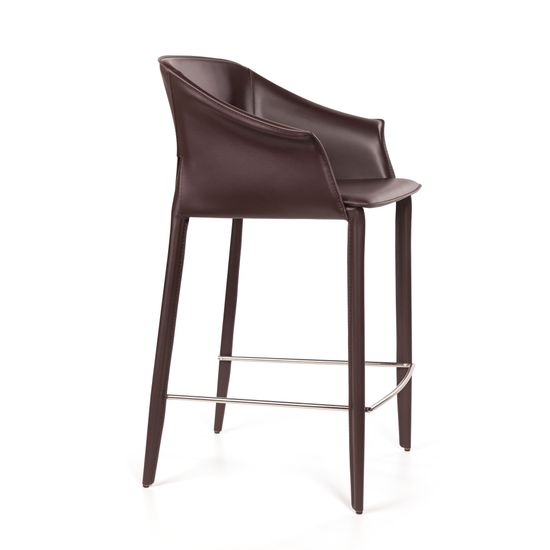 Стул полубарный GIO кожа цвет коричневый