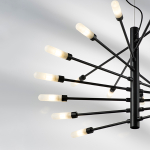 733187 Люстра RAGNO 18х40W G9 ЧЕРНЫЙ МАТОВЫЙ