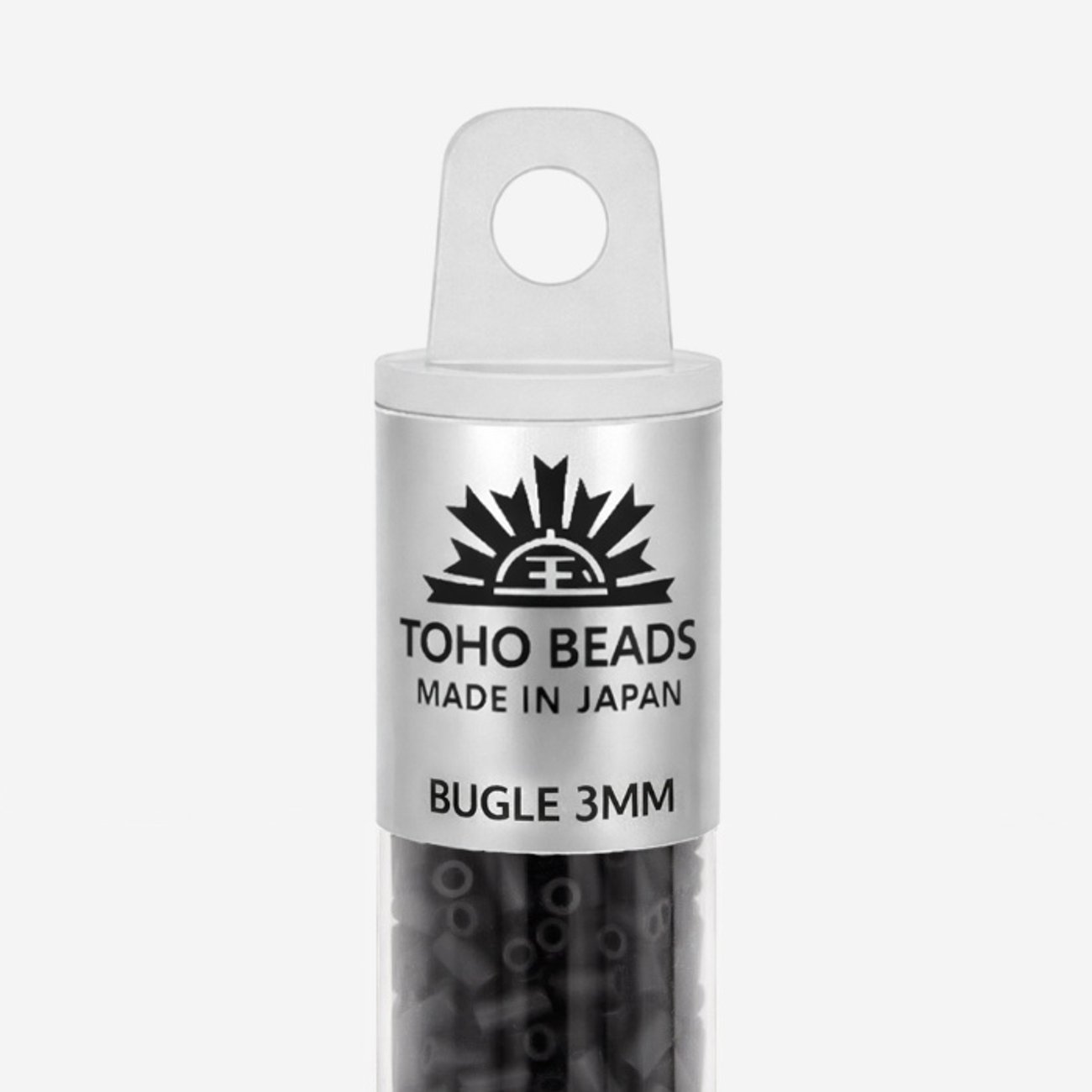 Японский бисер TOHO Bugle (стеклярус) 3mm (№49F), непрозрачный матовый