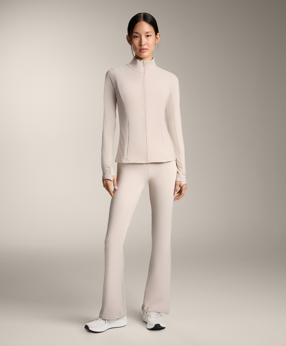 Oysho Легкая теплая куртка, светлый серо-коричневый